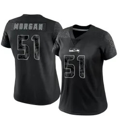 Mike Morgan Seattle Seahawks Limited Women's Reflective Jersey (Black)