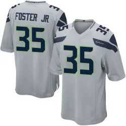 Montorie Foster Jr. Seattle Seahawks Game Men's Alternate Jersey (Gray)