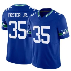 Montorie Foster Jr. Seattle Seahawks Limited Men's Throwback Vapor F.U.S.E. Jersey (Royal)