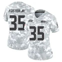 Montorie Foster Jr. Seattle Seahawks Limited Women's 2024 Salute to Service Jersey (Arctic Camo)