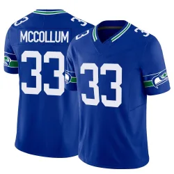 Nate McCollum Seattle Seahawks Limited Men's Throwback Vapor F.U.S.E. Jersey (Royal)