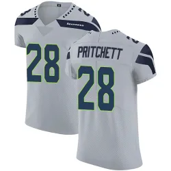 Nehemiah Pritchett Seattle Seahawks Elite Men's Alternate Vapor Untouchable Jersey (Gray)