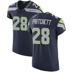 Nehemiah Pritchett Seattle Seahawks Elite Men's Team Color Vapor Untouchable Jersey (Navy)