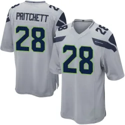 Nehemiah Pritchett Seattle Seahawks Game Men's Alternate Jersey (Gray)