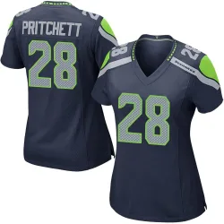 Nehemiah Pritchett Seattle Seahawks Game Women's Team Color Jersey (Navy)