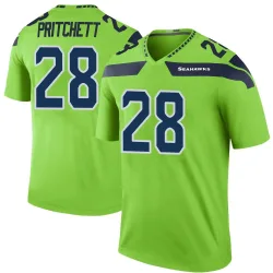 Nehemiah Pritchett Seattle Seahawks Legend Men's Color Rush Neon Jersey (Green)