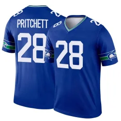 Nehemiah Pritchett Seattle Seahawks Legend Men's Throwback Jersey (Royal)