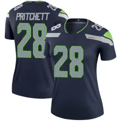 Nehemiah Pritchett Seattle Seahawks Legend Women's Jersey (Navy)