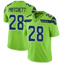 Nehemiah Pritchett Seattle Seahawks Limited Men's Color Rush Neon Jersey (Green)
