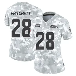 Nehemiah Pritchett Seattle Seahawks Limited Women's 2024 Salute to Service Jersey (Arctic Camo)