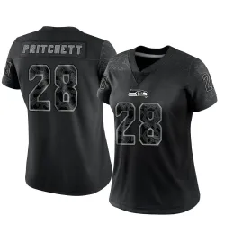 Nehemiah Pritchett Seattle Seahawks Limited Women's Reflective Jersey (Black)