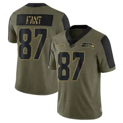 Noah Fant Seattle Seahawks Limited Men's 2021 Salute To Service Jersey (Olive)