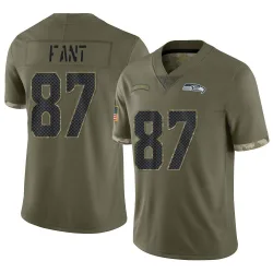 Noah Fant Seattle Seahawks Limited Men's 2022 Salute To Service Jersey (Olive)