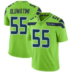 Olu Oluwatimi Seattle Seahawks Limited Men's Color Rush Neon Jersey (Green)