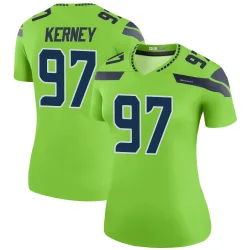 Patrick Kerney Seattle Seahawks Legend Women's Color Rush Neon Jersey (Green)