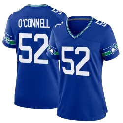 Patrick O'Connell Seattle Seahawks Game Women's Throwback Jersey (Royal)