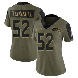 Patrick O'Connell Seattle Seahawks Limited Women's 2021 Salute To Service Jersey (Olive)