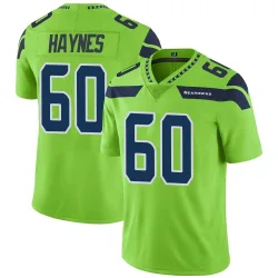 Phil Haynes Seattle Seahawks Limited Men's Color Rush Neon Jersey (Green)