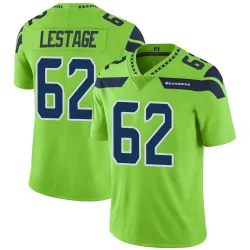Pier-Olivier Lestage Seattle Seahawks Limited Men's Color Rush Neon Jersey (Green)