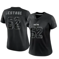 Pier-Olivier Lestage Seattle Seahawks Limited Women's Reflective Jersey (Black)