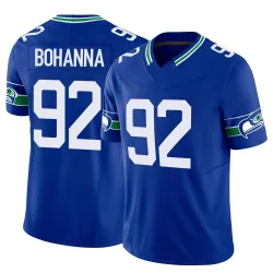 Quinton Bohanna Seattle Seahawks Limited Men's Throwback Vapor F.U.S.E. Jersey (Royal)