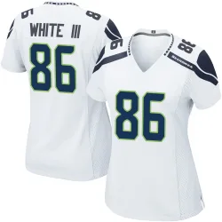 Ricky White III Seattle Seahawks Game Women's Jersey (White)