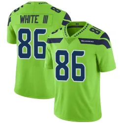 Ricky White III Seattle Seahawks Limited Men's Color Rush Neon Jersey (Green)