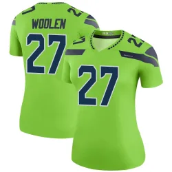 Riq Woolen Seattle Seahawks Legend Women's Color Rush Neon Jersey (Green)