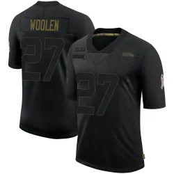 Riq Woolen Seattle Seahawks Limited Men's 2020 Salute To Service Jersey (Black)