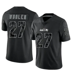 Riq Woolen Seattle Seahawks Limited Men's Reflective Jersey (Black)
