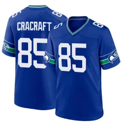 River Cracraft Seattle Seahawks Game Men's Throwback Jersey (Royal)