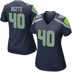 Robbie Ouzts Seattle Seahawks Game Women's Team Color Jersey (Navy)