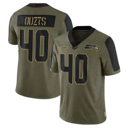 Robbie Ouzts Seattle Seahawks Limited Youth 2021 Salute To Service Jersey (Olive)