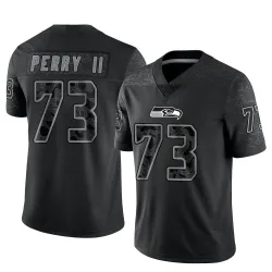 Roderick Perry II Seattle Seahawks Limited Men's Reflective Jersey (Black)