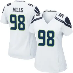 Rylie Mills Seattle Seahawks Game Women's Jersey (White)