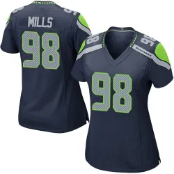 Rylie Mills Seattle Seahawks Game Women's Team Color Jersey (Navy)