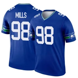 Rylie Mills Seattle Seahawks Legend Men's Throwback Jersey (Royal)