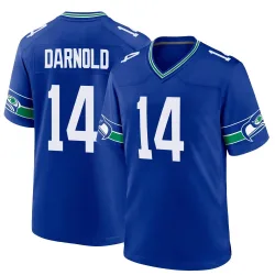 Sam Darnold Seattle Seahawks Game Men's Throwback Jersey (Royal)