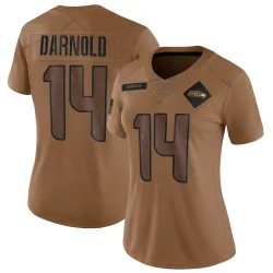 Sam Darnold Seattle Seahawks Limited Women's 2023 Salute To Service Jersey (Brown)