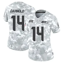 Sam Darnold Seattle Seahawks Limited Women's 2024 Salute to Service Jersey (Arctic Camo)