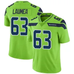 Sataoa Laumea Seattle Seahawks Limited Men's Color Rush Neon Jersey (Green)
