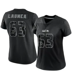 Sataoa Laumea Seattle Seahawks Limited Women's Reflective Jersey (Black)