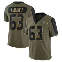 Sataoa Laumea Seattle Seahawks Limited Youth 2021 Salute To Service Jersey (Olive)