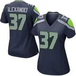 Shaun Alexander Seattle Seahawks Game Women's Team Color Jersey (Navy)