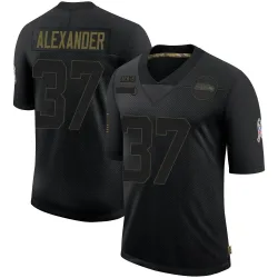 Shaun Alexander Seattle Seahawks Limited Men's 2020 Salute To Service Jersey (Black)