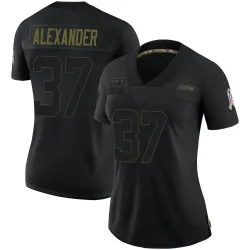 Shaun Alexander Seattle Seahawks Limited Women's 2020 Salute To Service Jersey (Black)