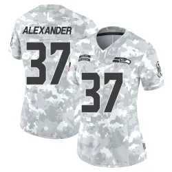 Shaun Alexander Seattle Seahawks Limited Women's 2024 Salute to Service Jersey (Arctic Camo)