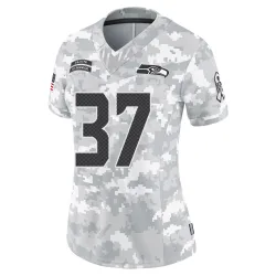 Shaun Alexander Seattle Seahawks Limited Women's 2024 Salute to Service Jersey (Arctic Camo)