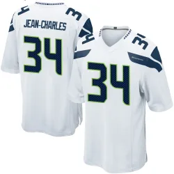 Shemar Jean-Charles Seattle Seahawks Game Men's Jersey (White)