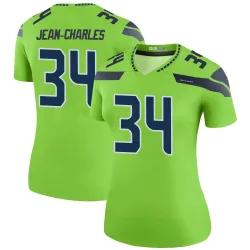 Shemar Jean-Charles Seattle Seahawks Legend Women's Color Rush Neon Jersey (Green)